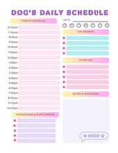 Load image into Gallery viewer, Pink Minimalist Daily Pet Schedule (Printable PDF)