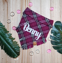 Load image into Gallery viewer, Magenta Frayed Bandana