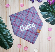Load image into Gallery viewer, Pink Plaid Bandana

