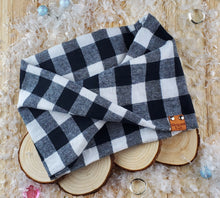 Load image into Gallery viewer, Black &amp; White Buffalo Pet Infinity Scarf

