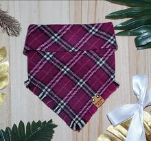 Load image into Gallery viewer, Magenta Frayed Bandana
